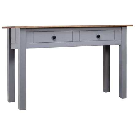 vidaXL - Wandtafel - Panama - Range - 110x40x72 - cm - massief - grenenhout - grijs