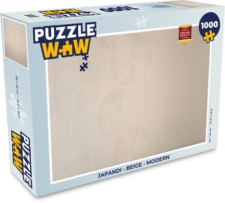Puzzel Japandi - Beige - Modern - Legpuzzel - Puzzel 1000 stukjes volwassenen