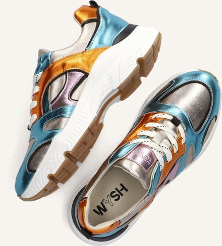 Wysh Bella Lage sneakers - Leren Sneaker - Meisjes - Multi - Maat 36
