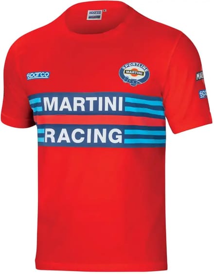 Sparco Martini Racing Martini Racing T-Shirt - Marineblauw/Wit/Zwart — Rood — XL