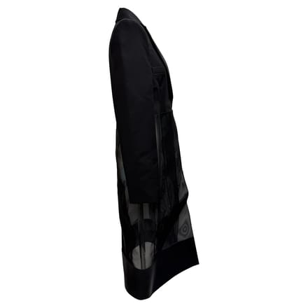 Givenchy getailleerde jas met uitsnijdingen in zwarte wol