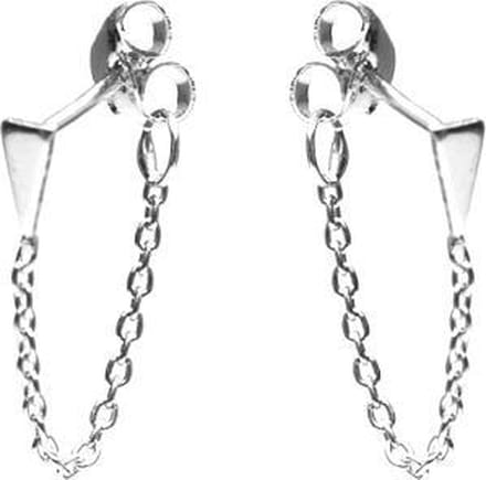 Karma 925 Sterling Zilveren Chain Mini Cone Oorknoppen  - Zilver