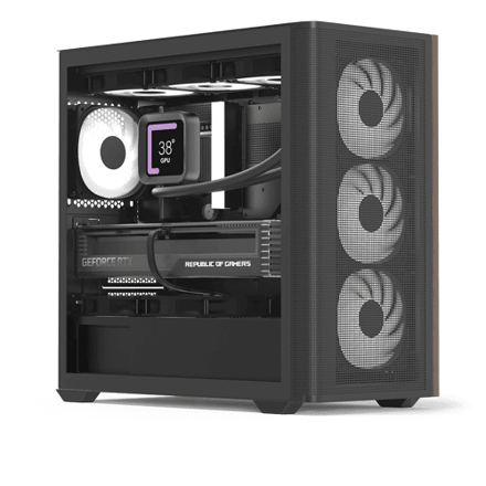 Aerocool D301A V2 zwart/hout