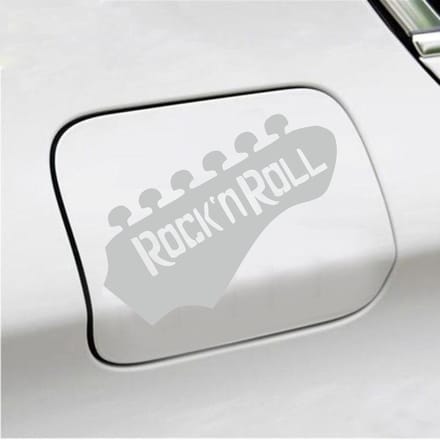 Bumpersticker - Rock N Roll - 10,7 X 14,8 - Licht Grijs