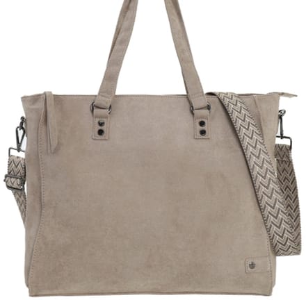 Taupe shopper/schooltas Riga OLT17811