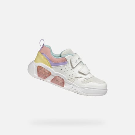 GEOX ILLUMINUS TIENERS Sneakers - WIT/VEELKLEURIG