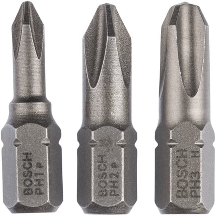 Bosch bitset 1/4 maxgrip - PH1.PH2.PH3 - 3 stuks