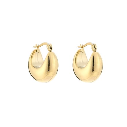 Bijoutheek Oorringen Hoop Chunky Klein Goudkleurig
