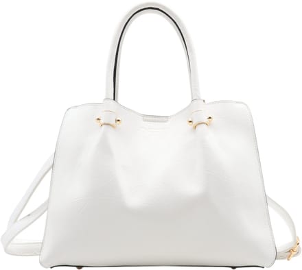 Flora & Co - handtas - rits- en magneetsluiting - lange riem - wit
