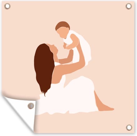 Tuindoek Moeder - Kind - Familie - Baby - 100x100 cm
