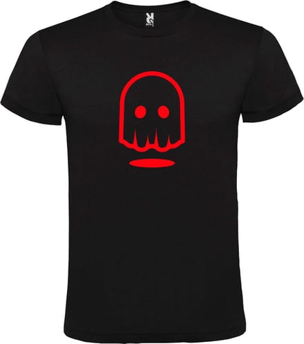 Zwart T-shirt ‘Spookje’ Rood maat XS