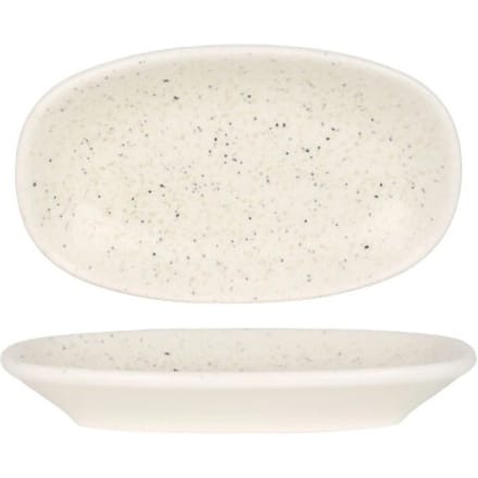 Bonna Serveerschaal - Luca Sand - Porselein - 19x11 cm - set van 2