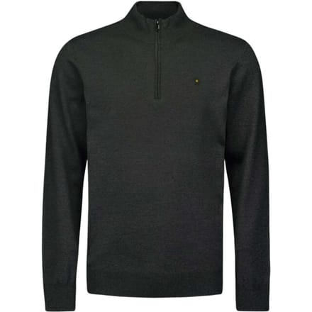No Excess Pullover half zip 2 coloured melang dark grey