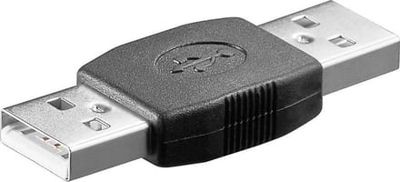 S-Impuls USB-A (m) - USB-A (m) koppelstuk - USB2.0 / zwart