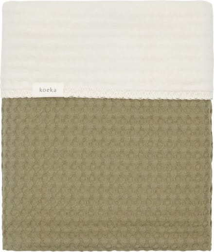 Koeka Wafel Amsterdam Wiegdeken - Cotton Fleece - Moss