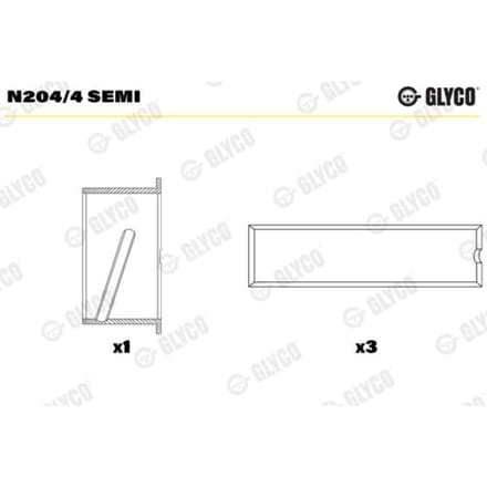 Nokkenas lager GLYCO N204/4 SEMI
