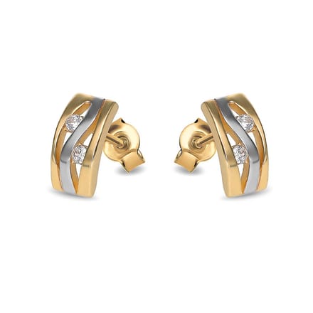 Juwelier Zwartevalk 8 karaat bicolor oorbellen - 12.411.086