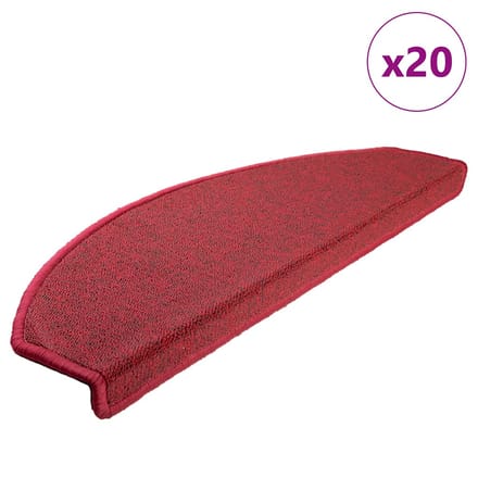 vidaXL - Zelfklevende - trapmatten - 20 - st - 65 - x - 24 - x - 4 - cm - Non-Slip - Rood