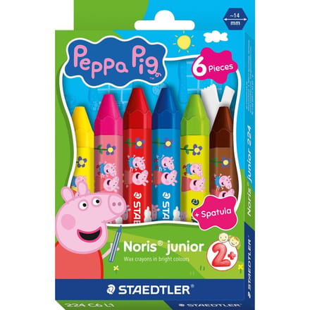 Staedtler Noris junior waskrijtjes - set 6 Peppa Verven en kleuren