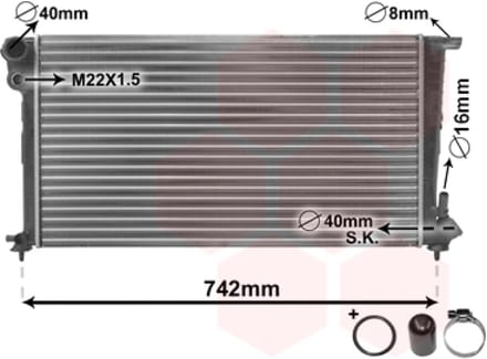 Van Wezel - RADIATOR VOOR CITROEN BERLINGO 1996-2002 133058
