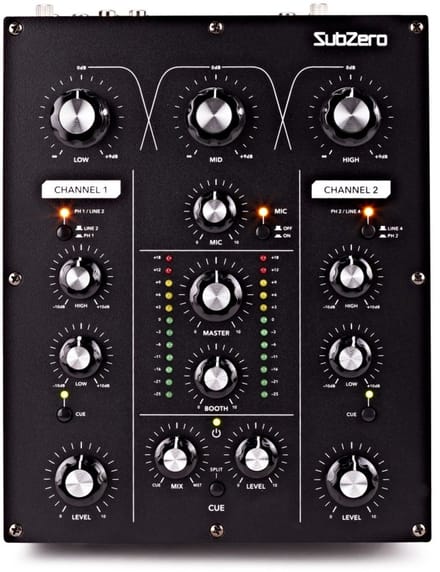SubZero 2-kanaals draaibare DJ-mixer