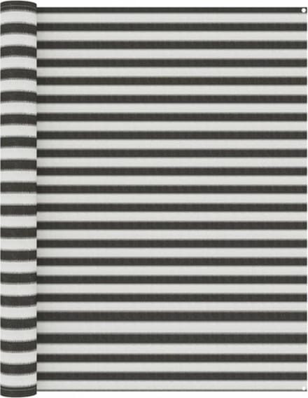 vidaXL - Tenttapijt - 250x200 - cm - antracietkleurig - en - wit