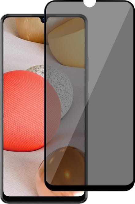 Privacy Screenprotector geschikt voor Samsung A42 - Glas Screen Protector