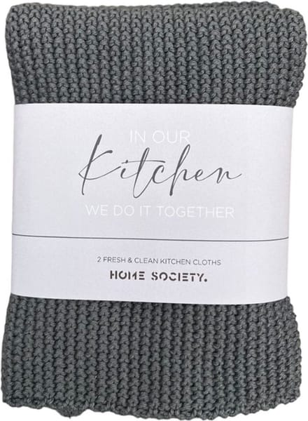 Home Society Vaatdoek 2 stuks Grijs