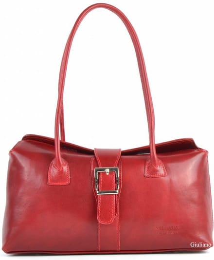 Giuliano klassieke handtas Mona - Rood - Dames - Made in Italy