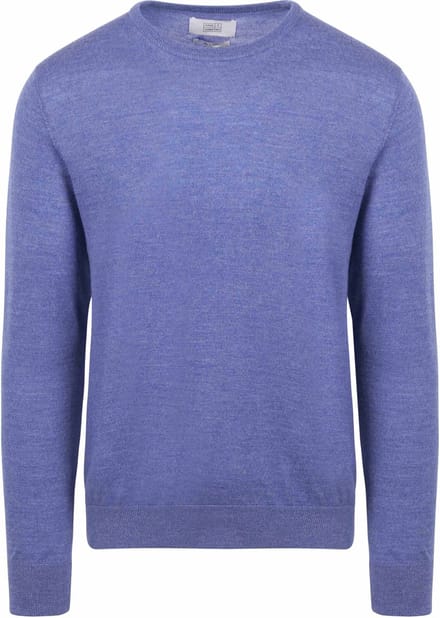 King Essentials The John Pullover Merino Mid Blauw - Maat M - Heren - Pullovers
