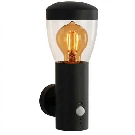 Luminize Buitenlamp met bewegingssensor - Wandlamp met sensor - 29x16x12 cm - E27 fitting - zwart
