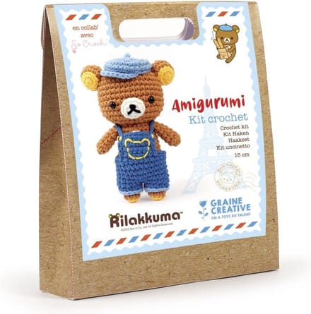 Graine Creative Amigurumi haakpakket Rilakkuma knuffel 15 cm set.