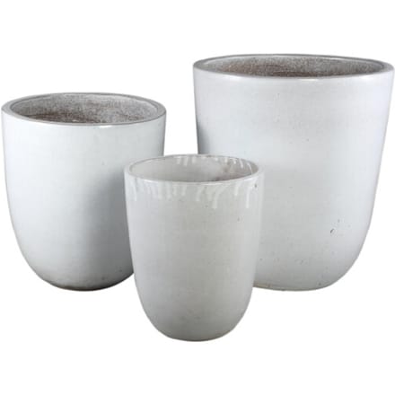 PTMD - Pot Gommes - Wit - 55x55x61cm - Set van 3