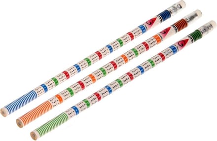 Potlood | Tafels Leren | 3 stuks