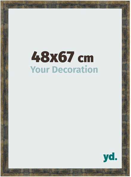 Your Decoration - Fotolijst 48x67 cm - MDF - Blauw Goud Gemeleerd - Pisa