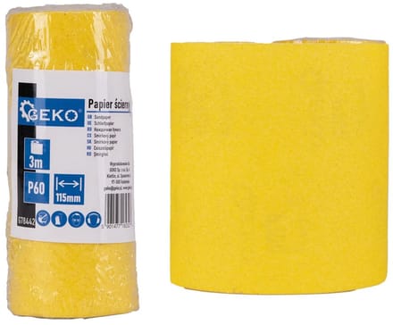 GEKO Schuurpapier rol - 115mm x 3m - P60 korrel
