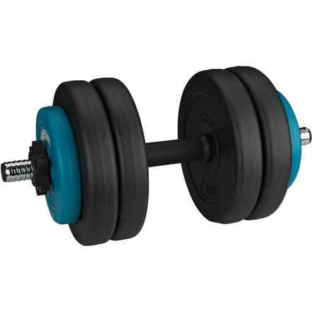 Avento Halter Verstelbaar Kunststof - Dumbbell 15 kg - Zwart