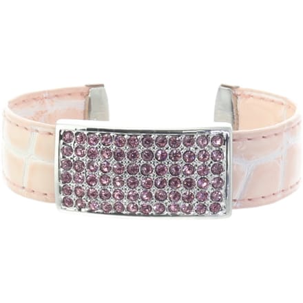 Behave – Armband dames breed – lichtroze krokodillenlook – romantisch chic
