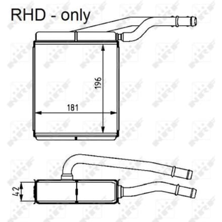 Warmtewisselaar, interieur verwarming NRF 54226