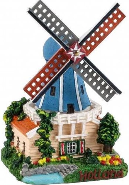 3D Stellingmolen Met Blauwe Kap 9 Cm - Souvenir