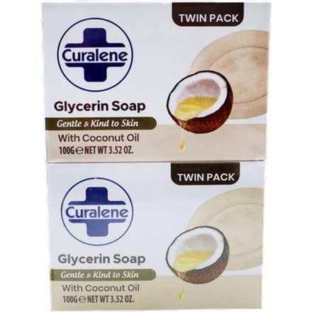Curalene Coconut Oil Glycerinezeep Twin Pack - 2 x 100 g
