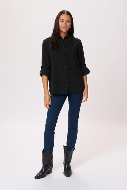 Overhemd met lang mouwen Regular fit Black