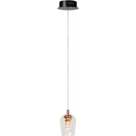 Lucide BERLIANE - Hanglamp - Ø 12 cm - LED Dimbaar - 1x4W 2700K - Met vervangbare LED-module - Transparant - Essential