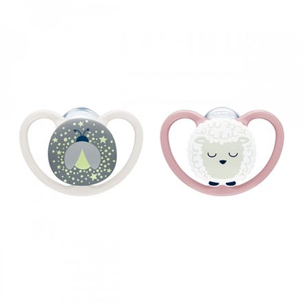 NUK Perfect Match Air Night fopspeen siliconen 0-6m 2st