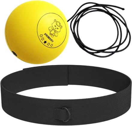 Reflecterende Boksbal - Trainingsbal Set - Reactievermogen Trainen - PU Schuim Materiaal - Verschillende Groottes - Geel