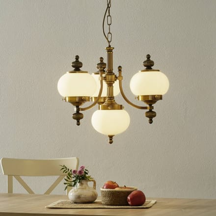 ORION Hanglamp Delia in oud messing, 4-lamps