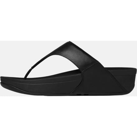 FitFlop Lulu Leather Toepost Dames Slippers - Zwart