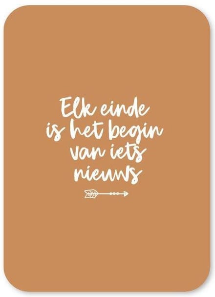 Set Wenskaart Elk einde is het begin van iets nieuws (10 stuks) - afscheid collega - nieuwe baan - Wenskaart Bedankt