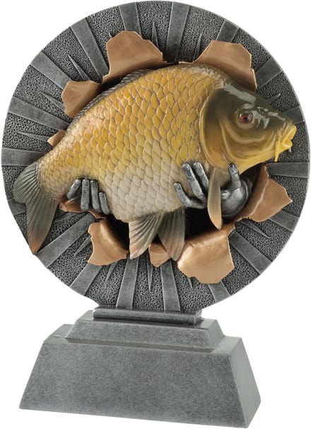 Trofee Big Fish Carp Colour 23 cm Grote Vis Wisselbeker Karper F1 Kruiskarper Viswedstrijd Vissen
