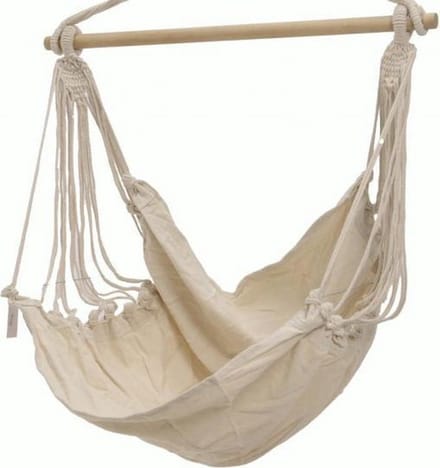 Hangstoel katoen wit